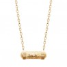 Collier Plaqué Or 18 carats et zirconium Bijou tendance