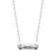 Collier argent massif 925/000 et ziconium Bijou tendance