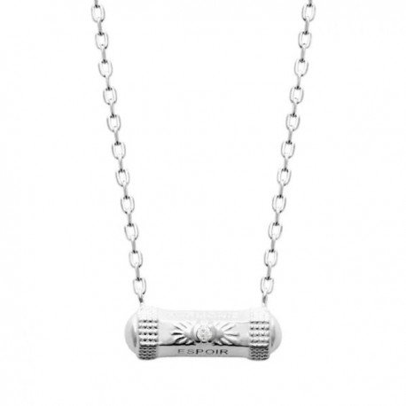 Collier argent massif 925/000 et ziconium Bijou tendance