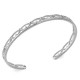 Bracelet jonc argent massif 925/000 effet dentelle