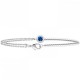 Bracelet argent massif 925/000 et zirconium Bijou chic tendance