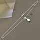 Collier argent 925/000 pendentif goutte nacrée Swarovski crème