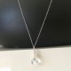 Collier pendentif goutte cristal Swarovski facetté sur fine chaine