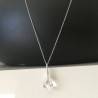 Collier pendentif goutte cristal Swarovski facetté sur fine chaine