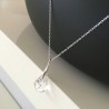 Collier pendentif goutte cristal Swarovski facetté sur fine chaine