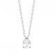 Collier goutte argent massif 925/000 et zirconium