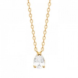 Collier Plaqué Or 18 carats goutte zirconium