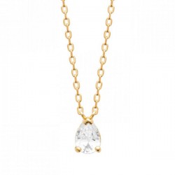 Collier Plaqué Or 18 carats goutte zirconium