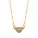Collier Plaqué Or 18 carats pierre labradorite naturelle