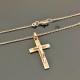Collier pendentif jésus sur la croix en plaqué or 18 carats sur chaine