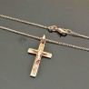 Collier pendentif jésus sur la croix en plaqué or 18 carats sur chaine