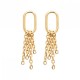 Boucles d'oreilles Plaqué Or 18 carats pendantes chainettes