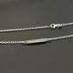 Collier pendentif barrette strass cristal Swarovski et argent 925/000