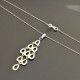 Collier argent 925/000 gouttes maille souple sur chaine longueur 45 cm