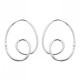 Boucles d'oreilles créoles originales argent massif 925/000