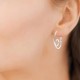 Boucles d'oreilles créoles originales argent massif 925/000