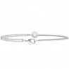 Bracelet argent massif 925/000 et zirconium