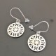 Boucles d'oreilles argent massif 925/000 pendantes soleils