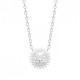 Collier soleil argent massif 925/000 et zirconium