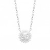 Collier soleil argent massif 925/000 et zirconium