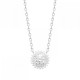 Collier soleil argent massif 925/000 et zirconium