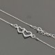 Collier coeurs entrelacés argent 925/000 chaine ajustable