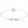 Bracelet soleil argent massif 925/000 et zirconium