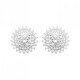 Boucles d'oreilles soleils argent massif 925/000 et zirconium clous d'oreilles