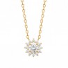 Collier fleur Plaqué Or 18 carats et zirconium Bijou collection nature