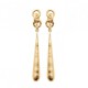 Boucles d'oreilles pendantes anneaux Plaqué Or 18 carats