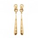 Boucles d'oreilles pendantes anneaux Plaqué Or 18 carats