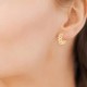 Boucles d'oreilles créoles géométriques Plaqué Or 18 carats