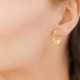 Boucles d'oreilles créoles originales Plaqué Or 18 carats