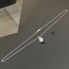 Collier argent massif 925 pendentif anneaux entrelacés sur chaine