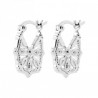 Boucles d'oreilles créoles ouvragées argent massif 925/000