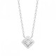 Collier argent massif 925/000 et zirconium Bijou tendance