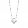 Collier argent massif 925/000 et zirconium Bijou tendance