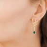 Boucles d'oreilles Plaqué Or 18 carats pendantes gouttes