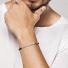 Bracelet homme en acier et perles pierres oeil de tigre