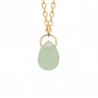 Collier Plaqué Or 18 carats goutte pierre aventurine Bijou Nature