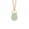 Collier Plaqué Or 18 carats goutte pierre aventurine Bijou Nature