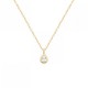 Collier goutte Plaqué Or 18 carats et zirconium
