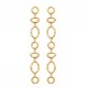 Boucles d'oreilles pendantes originales Plaqué Or 18 carats