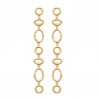 Boucles d'oreilles pendantes originales Plaqué Or 18 carats