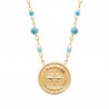 Collier étoile Plaqué Or 18 carats pierre apatite