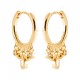 Boucles d'oreilles Plaqué Or 18 carats pampilles zirconium