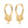 Boucles d'oreilles Plaqué Or 18 carats pampilles zirconium