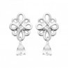 Boucles d'oreilles argent massif 925/000 gouttes zirconium