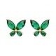 Boucles d'oreilles puces papillons Plaqué Or 18 carats et zirconium