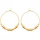 Boucles d'oreilles créoles perles Plaqué Or 18 carats
